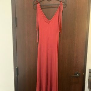 Reformation Knit Midi Dress with Shoulder Ties